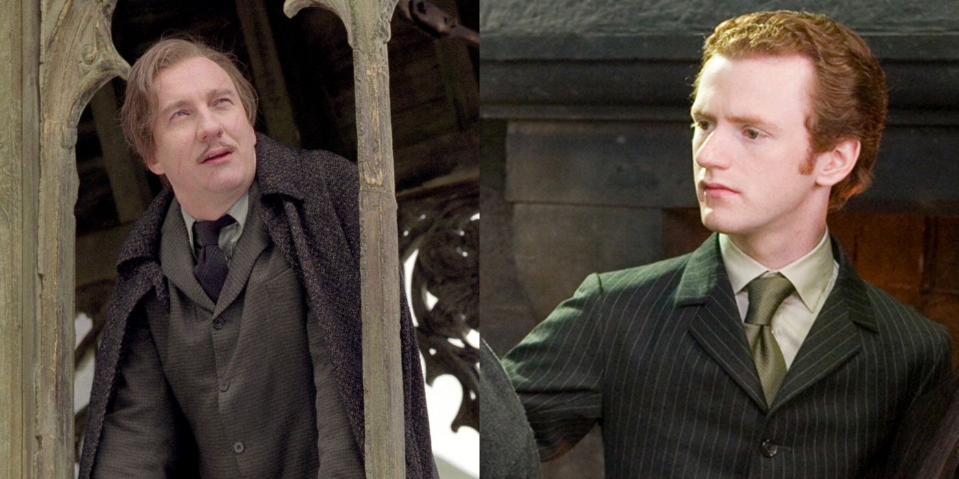 split image of Remus Lupin and Percy Weasley