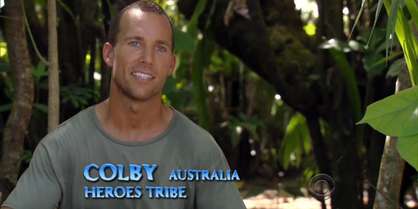Colby Donaldson giving a confessional on Survivor: Heroes vs Villains
