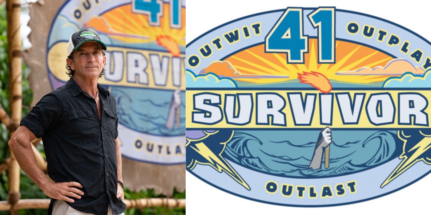 Jeff Probst and the Survivor 41 logo