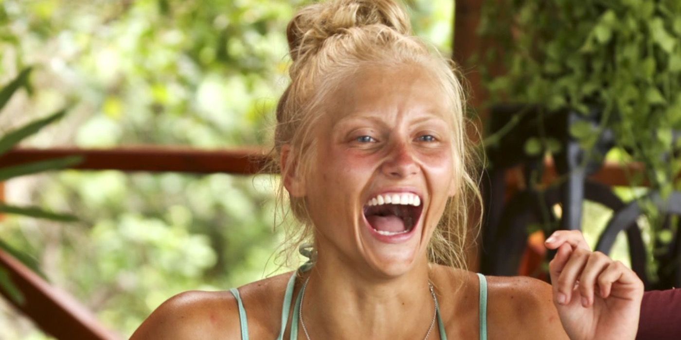 Kelley Wentworth laughing on Survivor: Second Chance