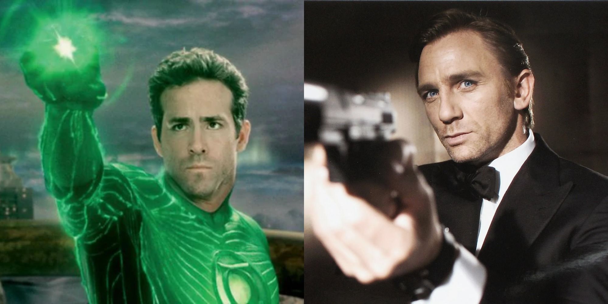Side-by-side photo of Green Lantern and Casino Royale