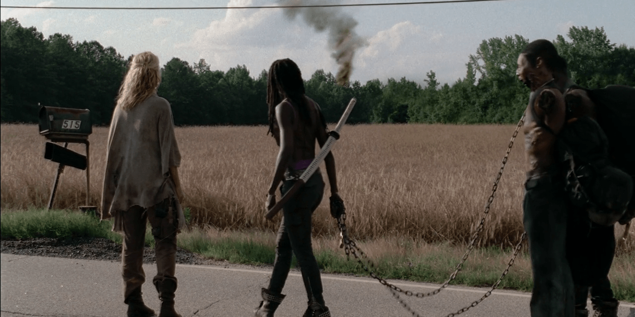 Andrea and Michonne in The Walking Dead