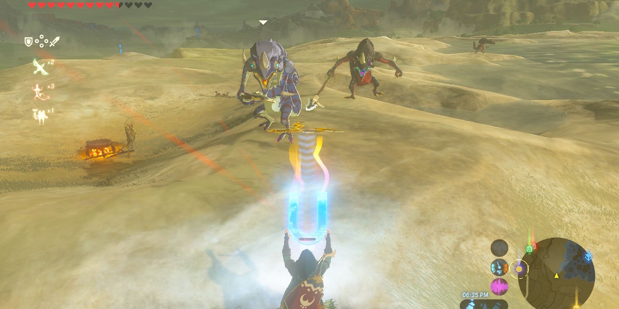 Zelda: Most Clever BOTW Magnesis Tricks Players Have Found So Far Link spinning boomerang