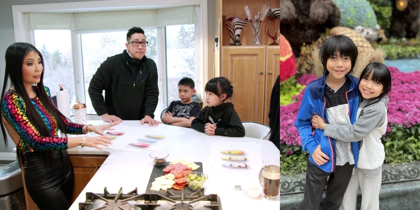 A split image of Jennie Nguyen and her family from RHOSLC