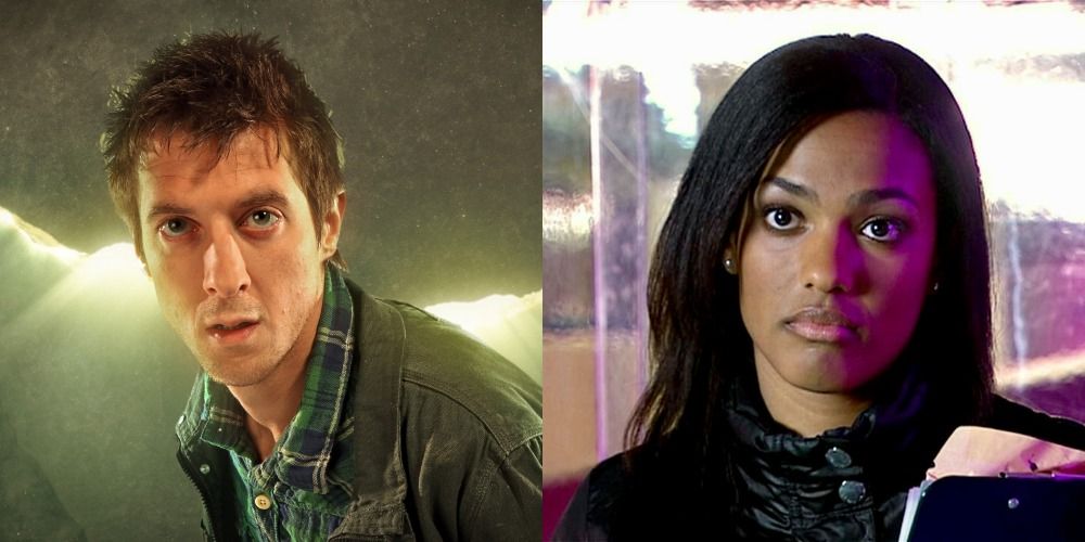 A split image of Rory Williams and Martha Jones in Doctor Who