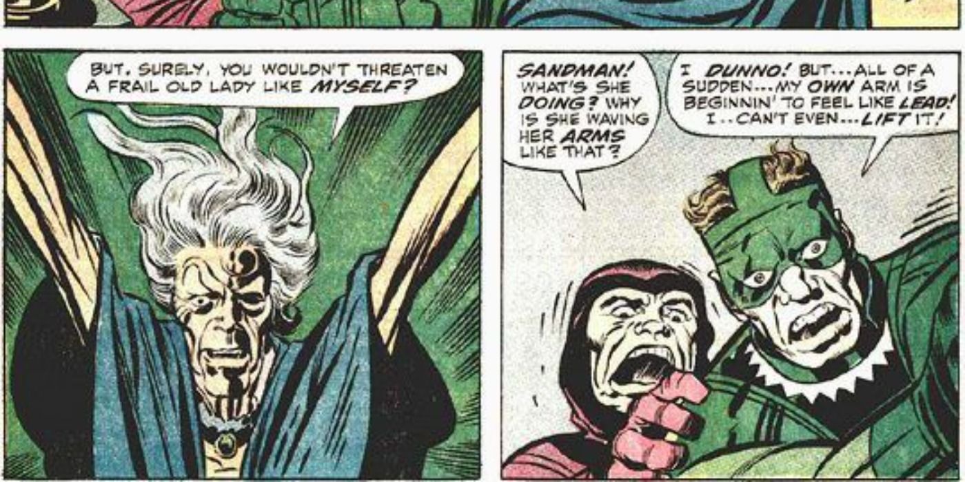 Agatha Harkness derrota os Quatro Terríveis na Marvel Comics.
