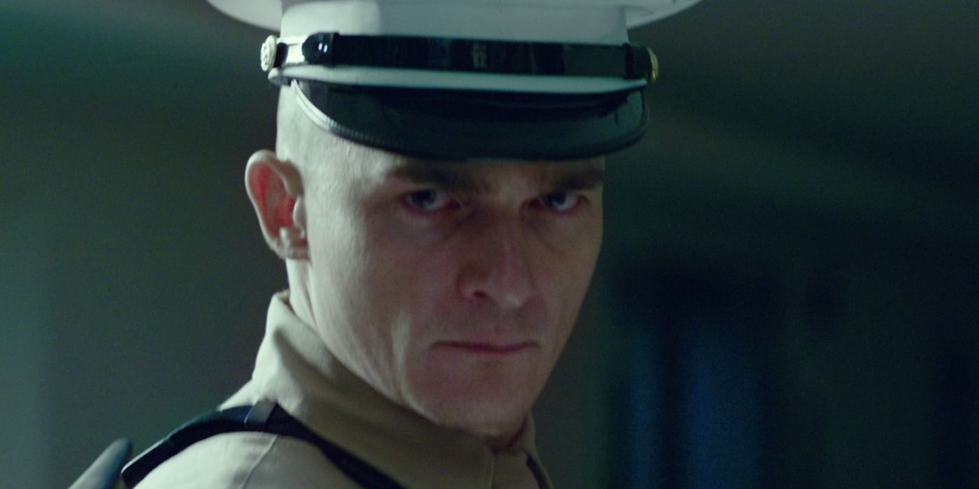 Rupert Friend in Hitman: Agent 47 disguised as a soldier
