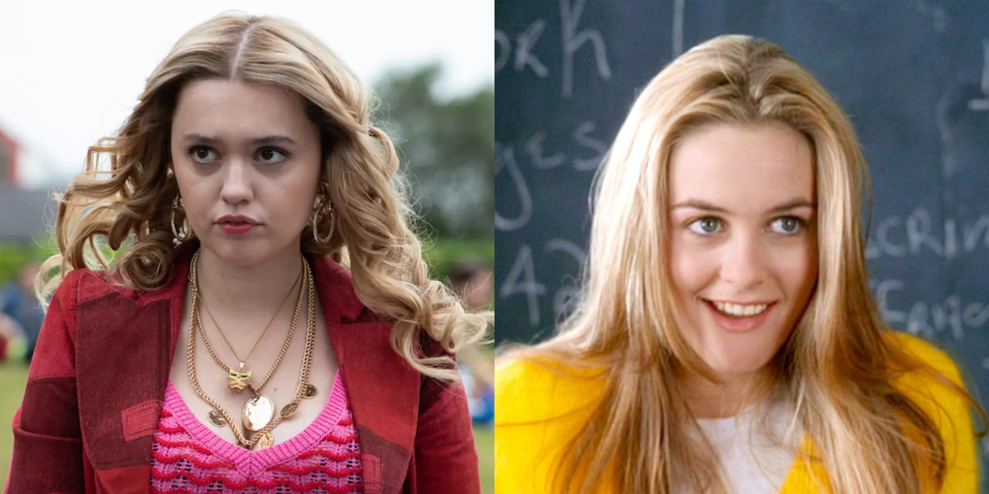 Split image of Aimee in Sex Education and Alicia Silverstone in Clueless