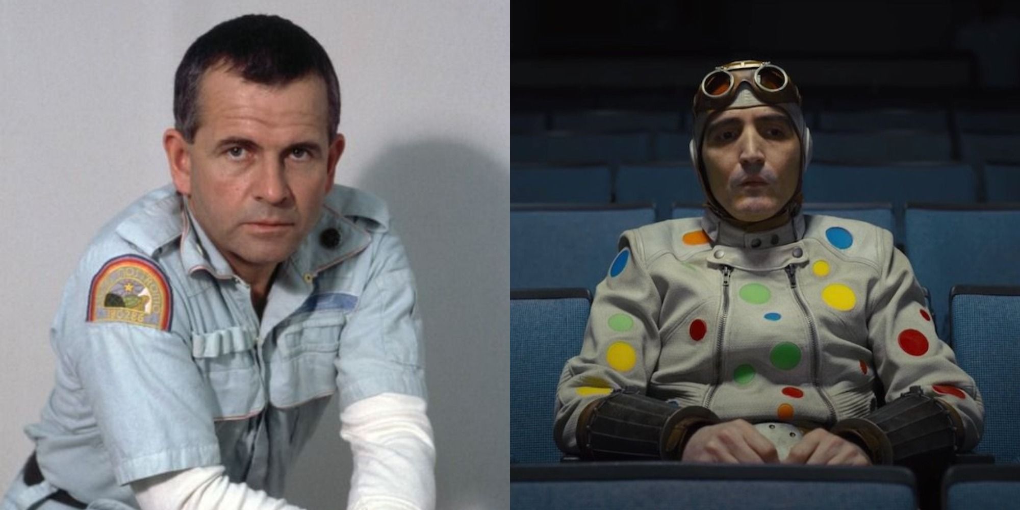 Split image showing Ash in Alien and Polka-Dot Man in The Suicide Squad