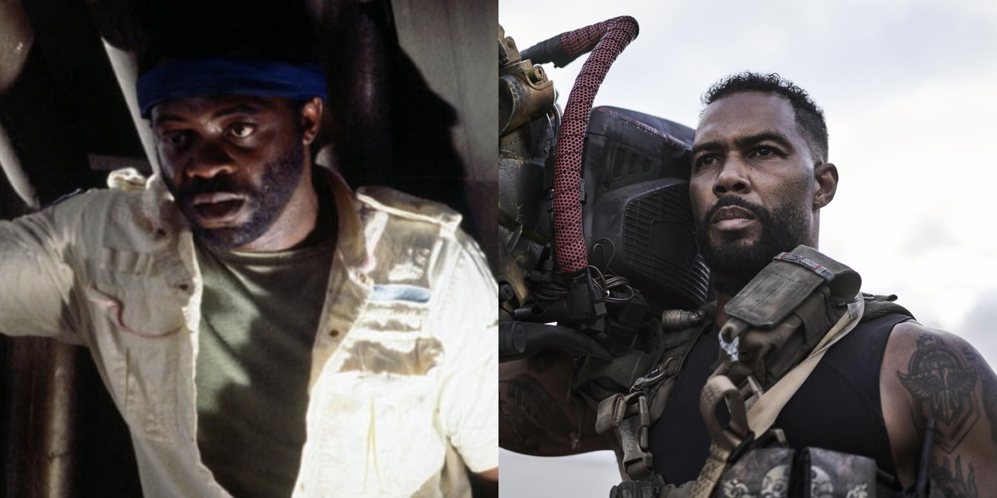 Split image showing Parker in Alien and Vanderohe in Army of the Dead