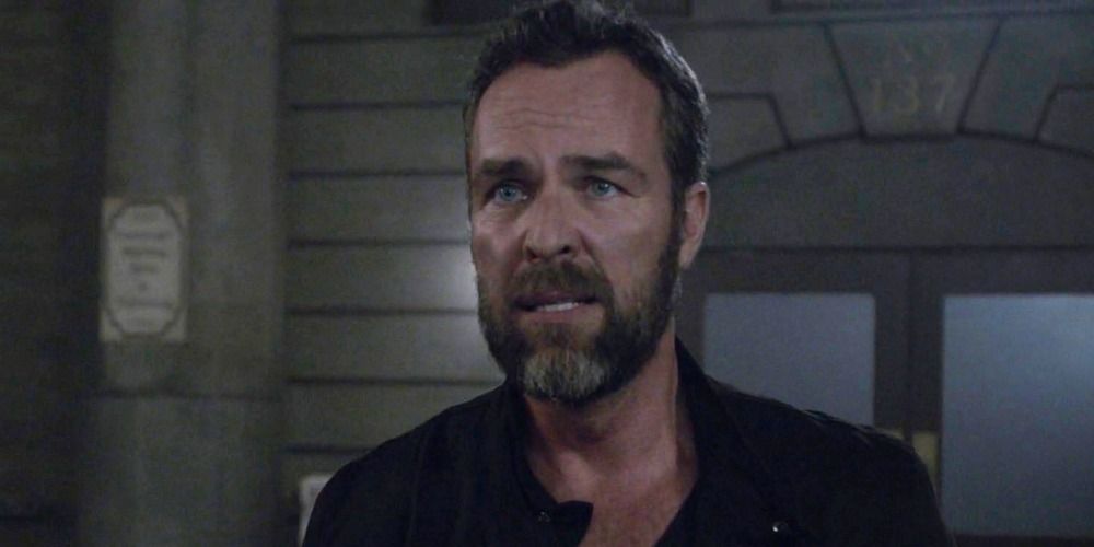 An image of Chris Argent looking serious in Teen Wolf