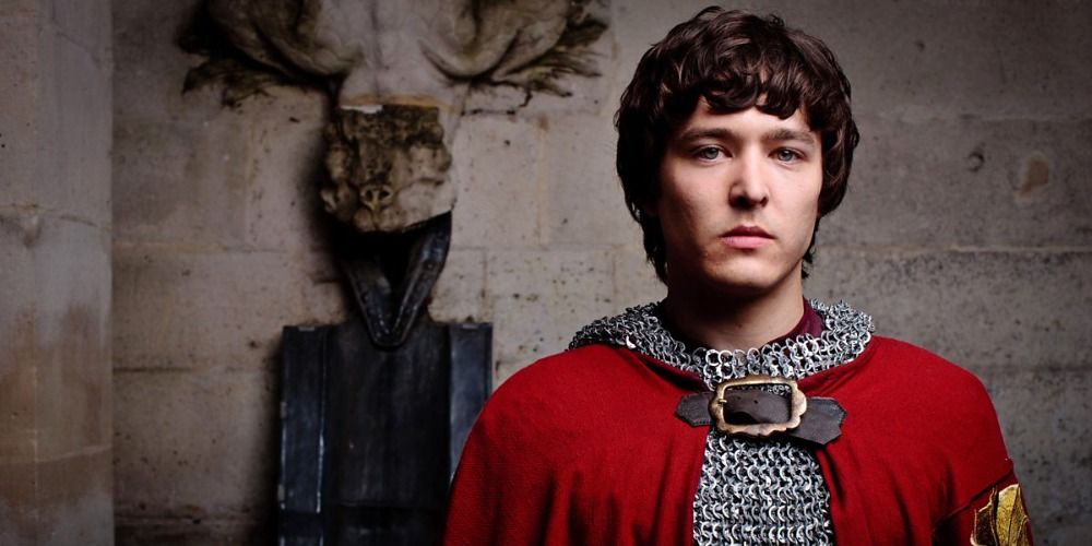 An image of an older Mordred as a knight in Merlin