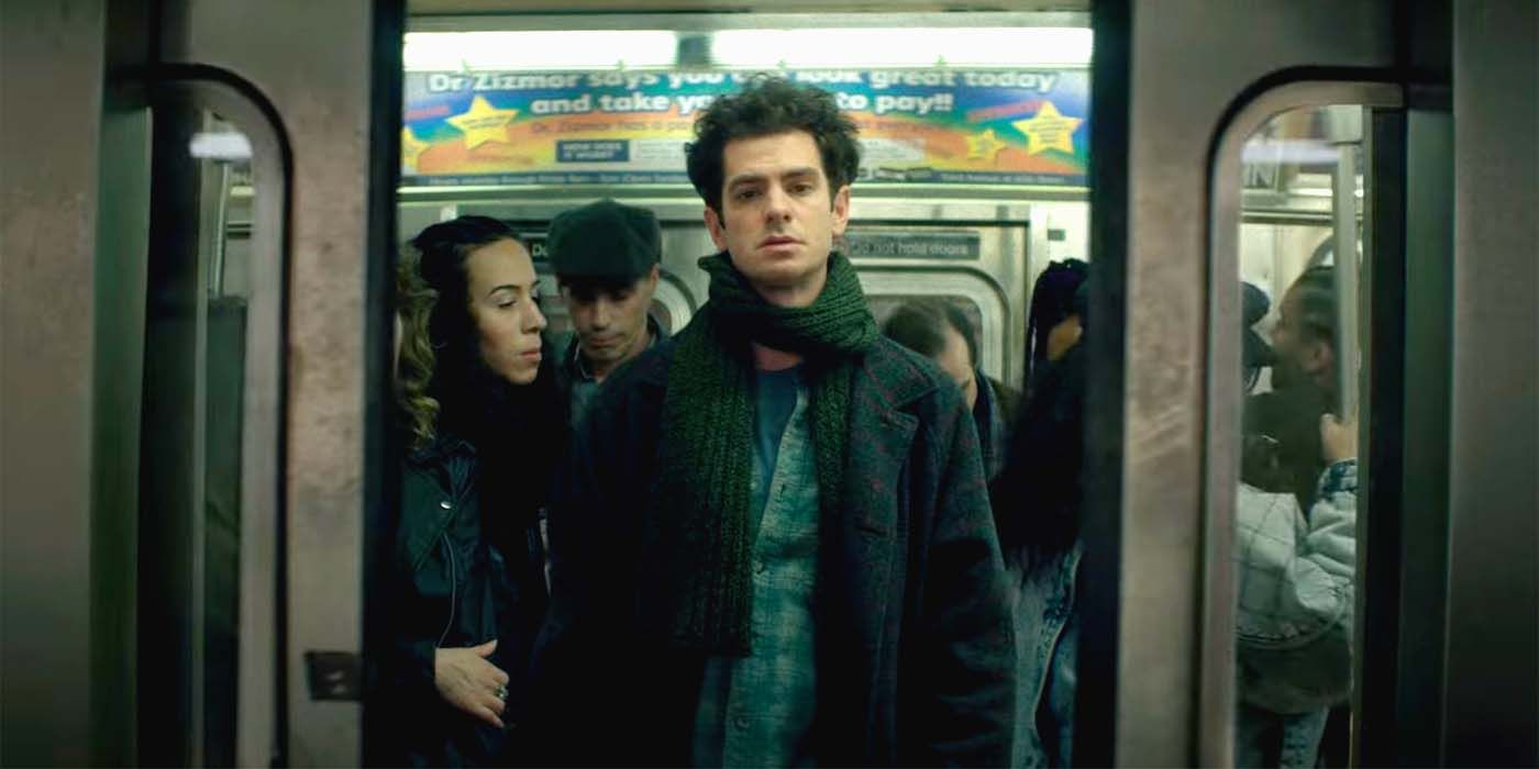 Andrew Garfield rides the subway in Tick Tick Boom