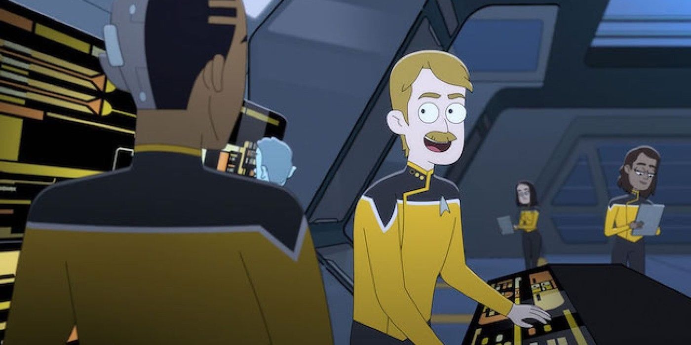 Andy Billups talking with Sam in Star Trek Lower Decks