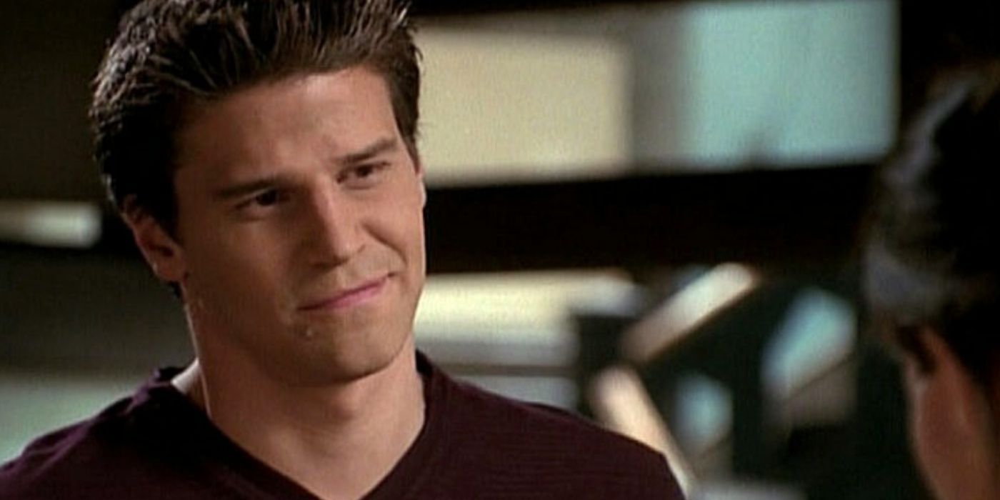 Angel smiling during the Pilot episode