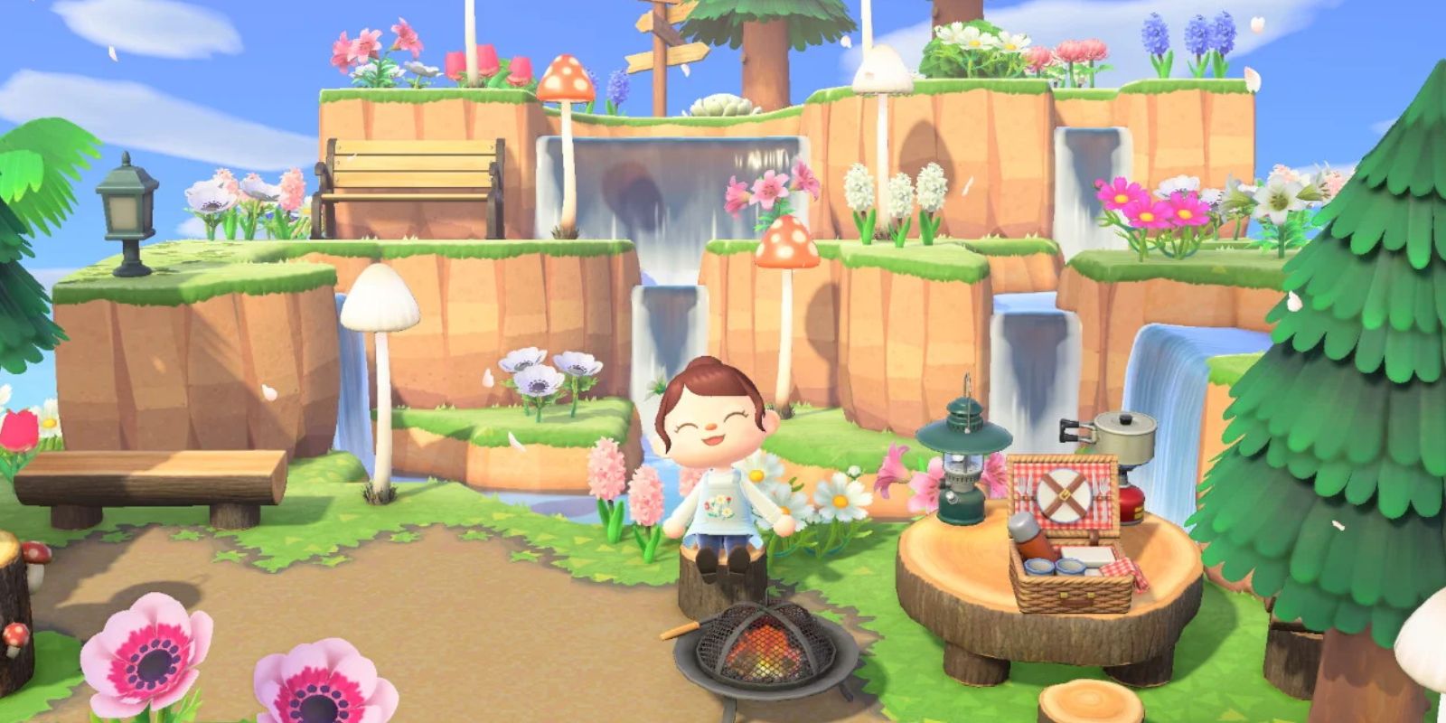 Animal Crossing Design Ideas For Players On A Bell Budget Terraforming Waterfalls