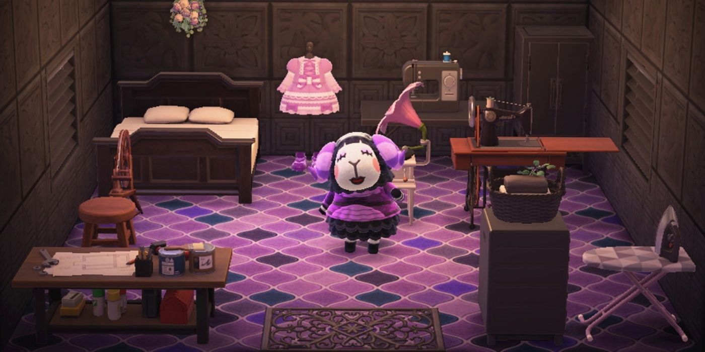 Muffy standing in her room in Animal Crossing New Horizons