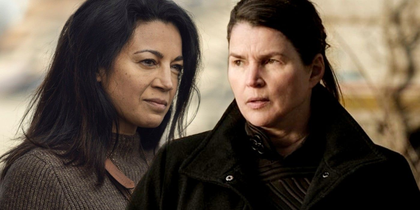 Anna Khaja as Indira and Julia Ormond as Elizabeth Kublek in Walking Dead World Beyond