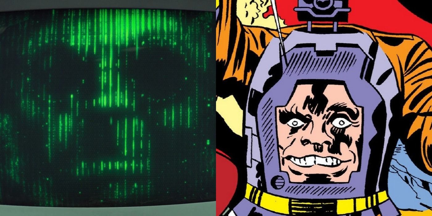Split image of Arnim Zola in What If and Marvel comics