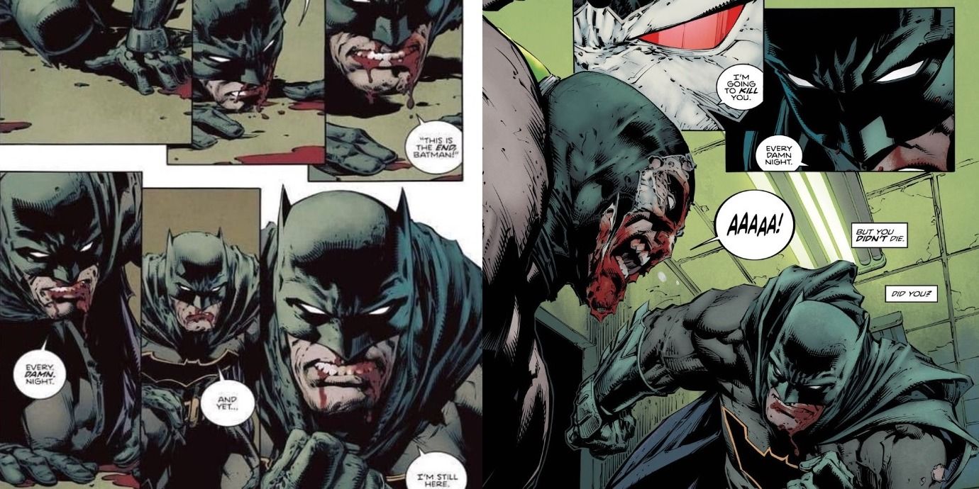 Batman vs. Bane during the I Am Bane arc