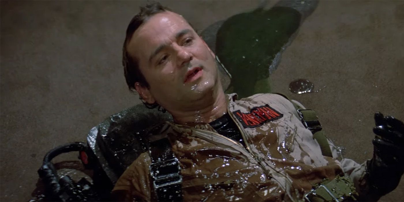 Bill Murray covered in slime in Ghostbusters