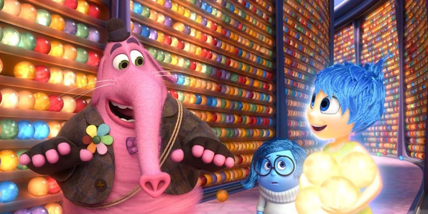 Bing Bong meets Joy and Sadness in Inside Out