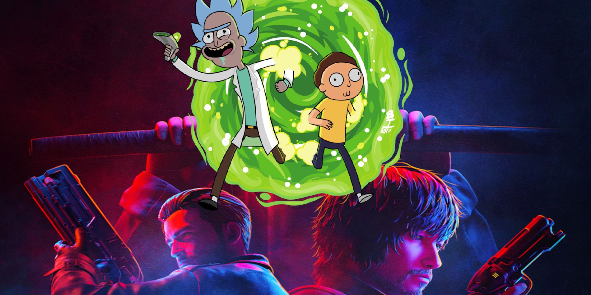 Blade Runner Black Lotus and Rick and Morty Mashup