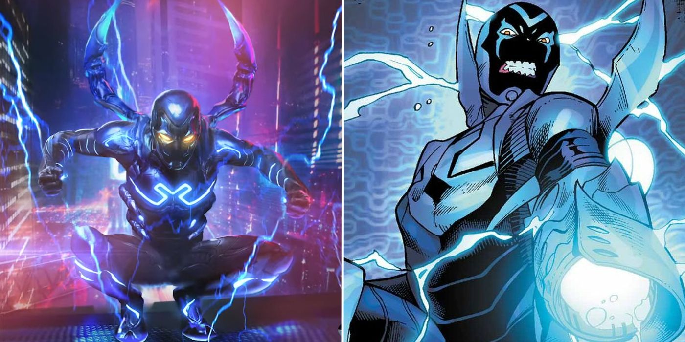 Blue Beetle Movie Comics Comparison