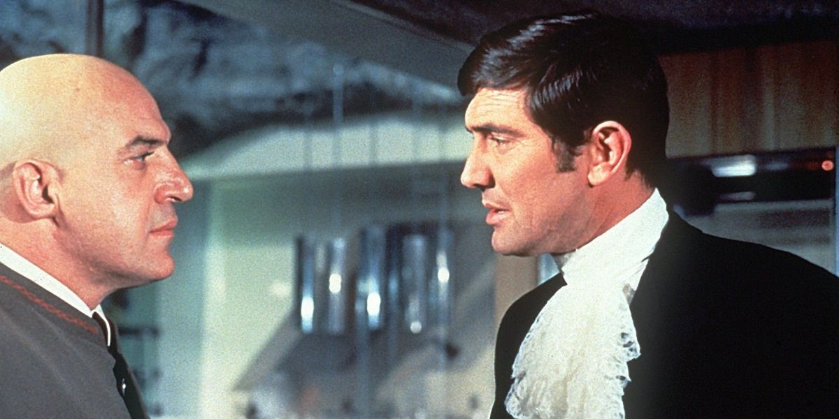 Telly Savalas and George Lazenby in On Her Majesty's Secret Service.