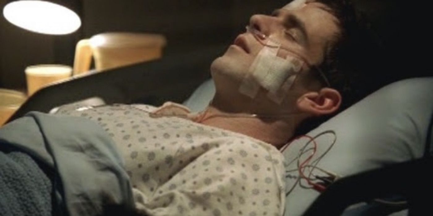 Flack on a hospital bed in CSI NY