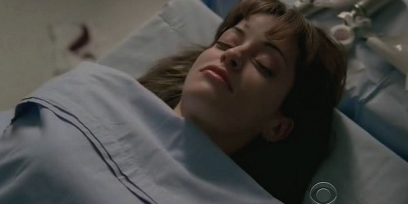 Angell lying dead in CSI NY