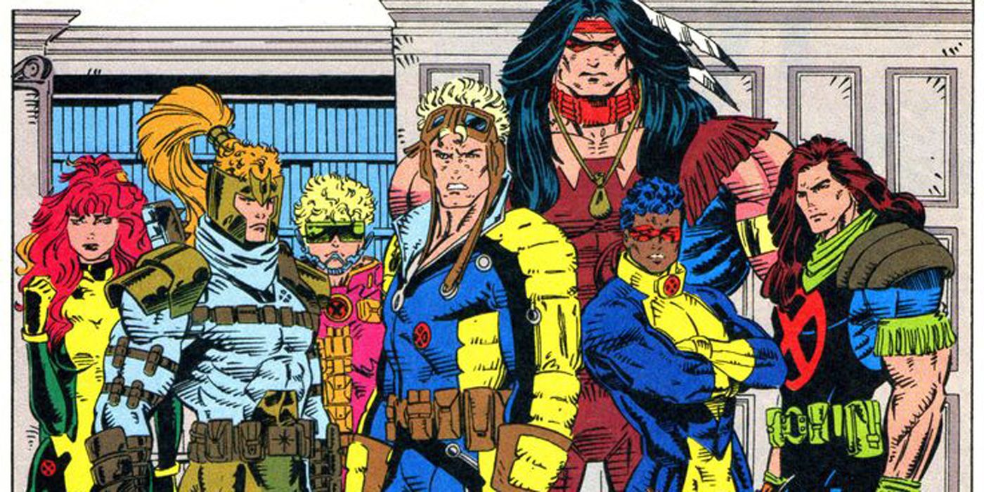 Cable's X-Force team standing at attention.