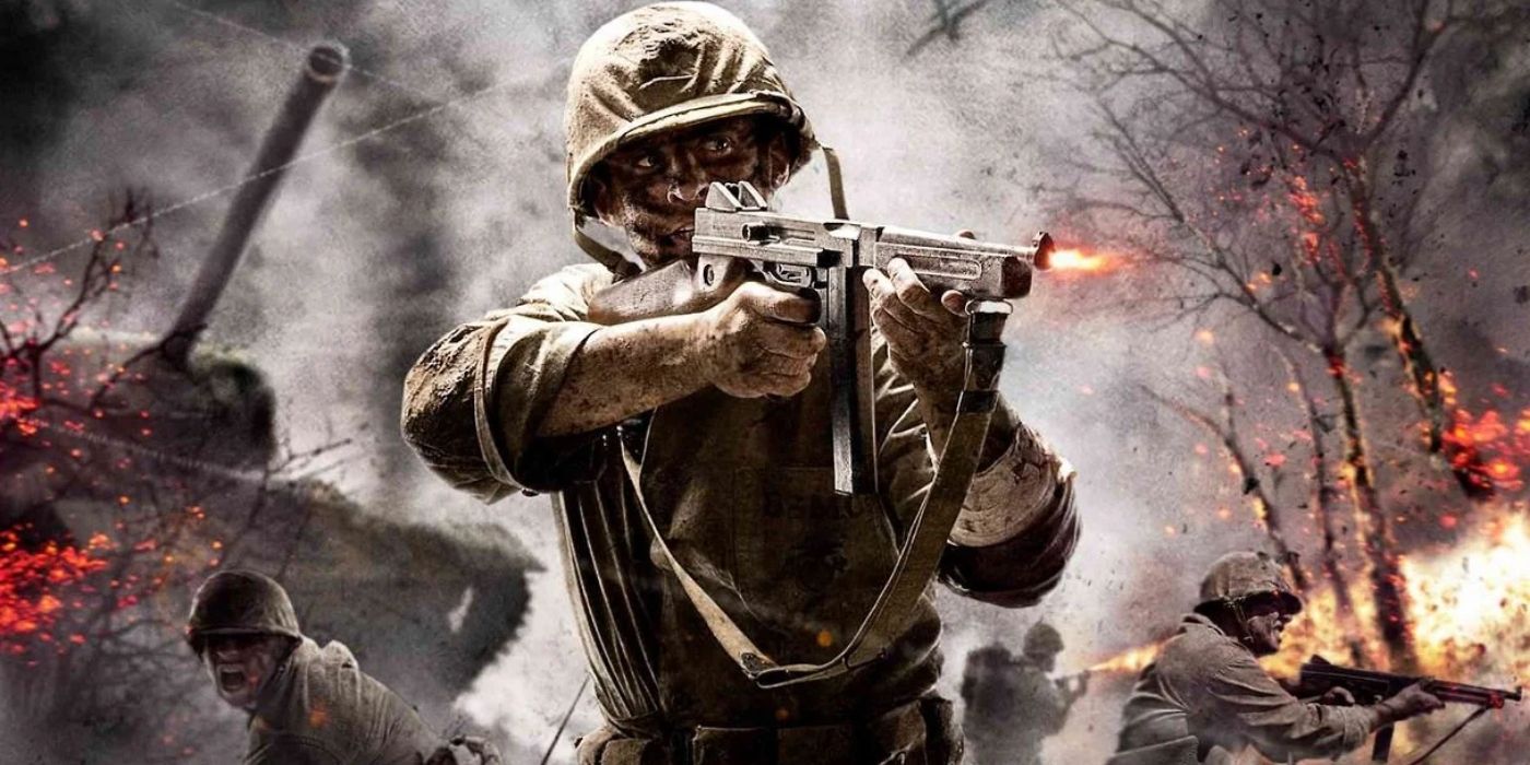 An image of a soldier shooting in battle in Call of Duty: Vanguard 