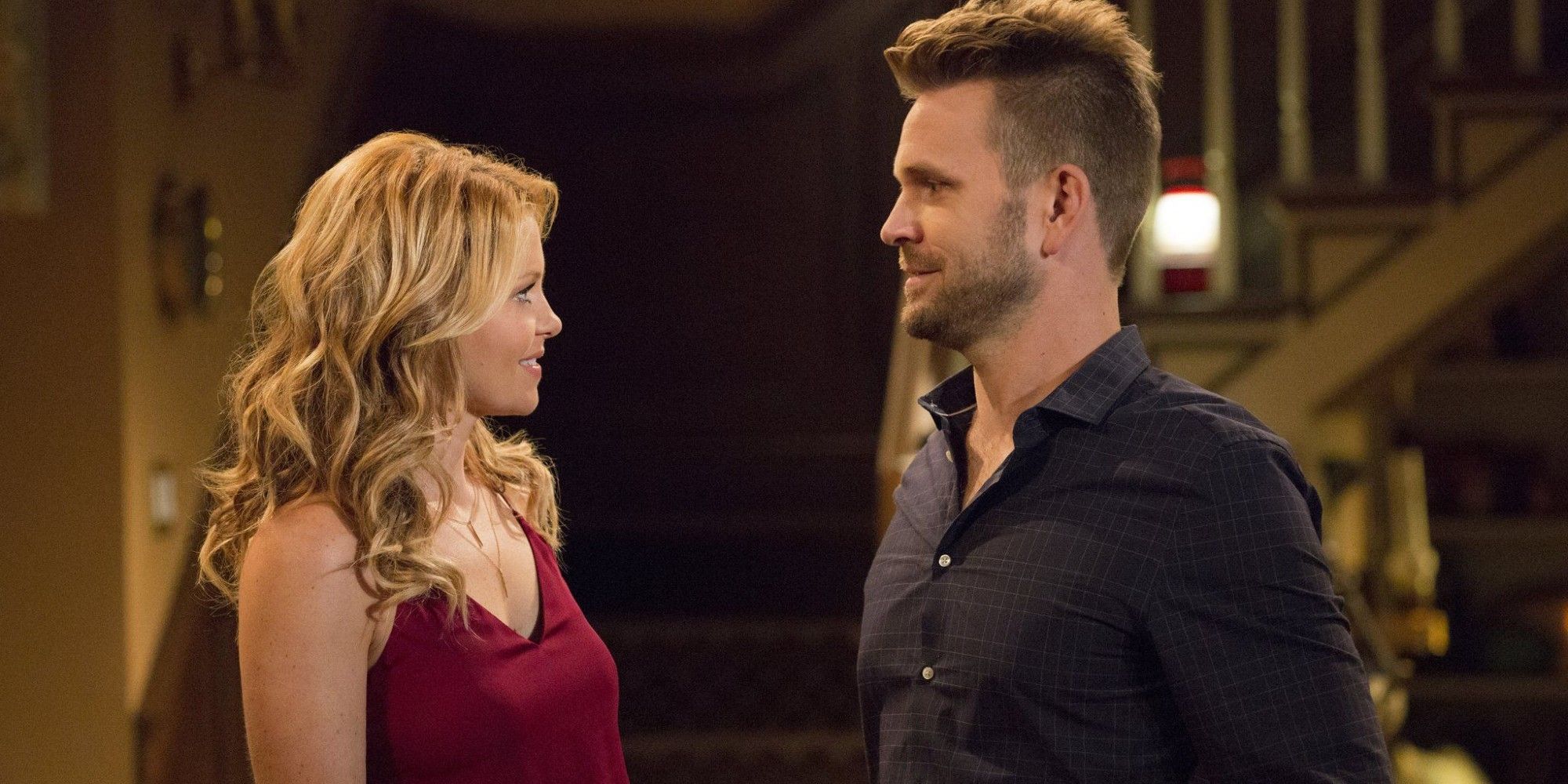 Candace Cameron Bure and John Brotherton in Fuller House