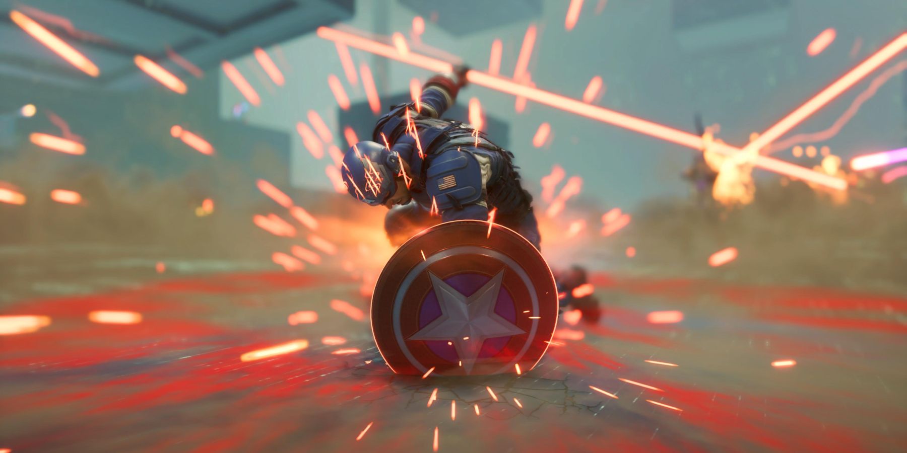 Captain America activating his Brooklyn Brawler ability in Marvel's Avengers