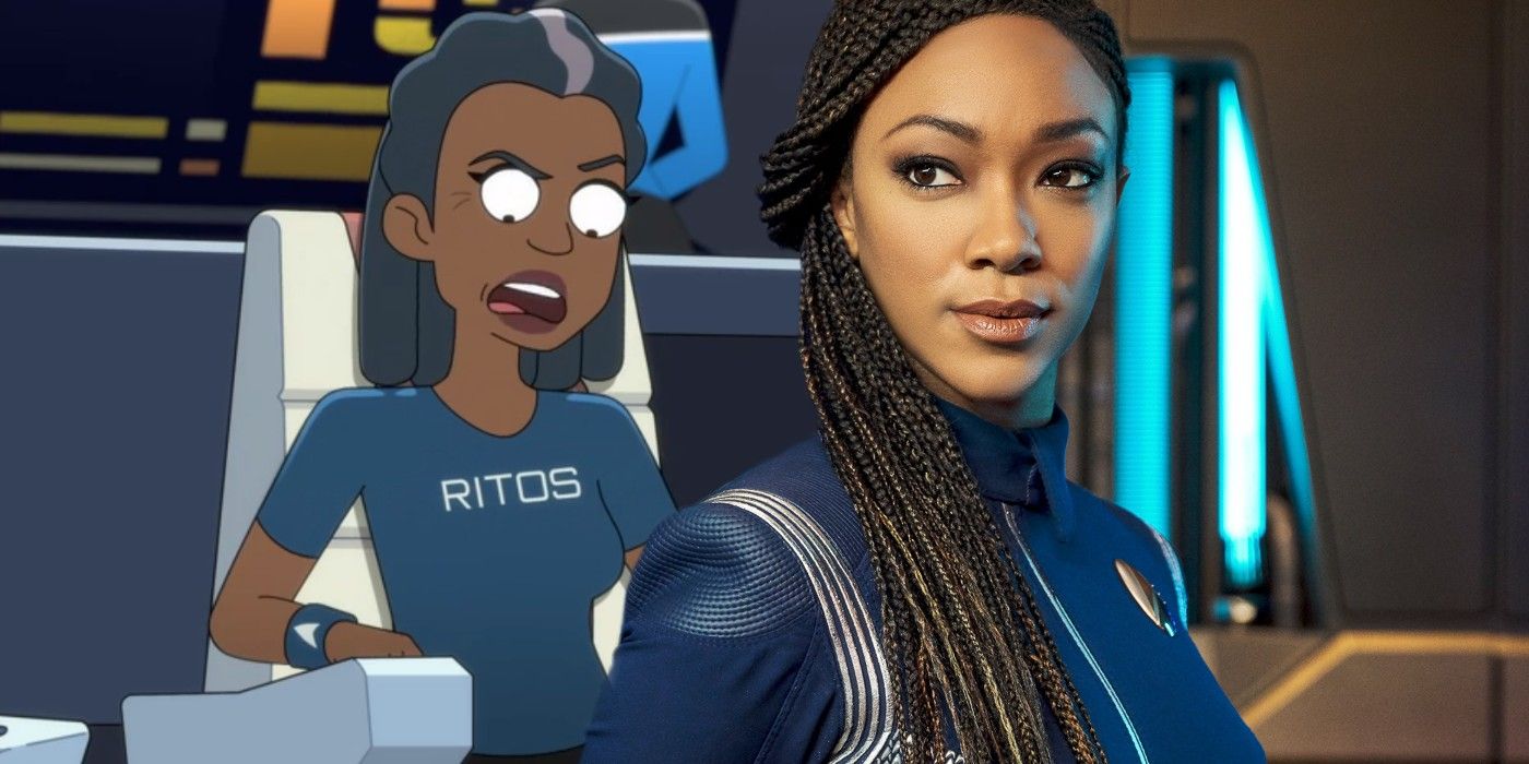 Carol Freeman in Star Trek Lower Decks and Sonequa Martin Green as Michael Burnham in Star Trek Discovery