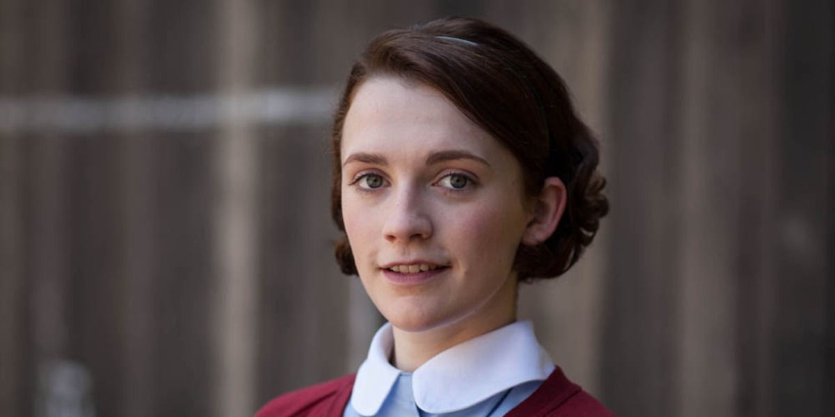 Charlotte Ritchie in Call the Midwife, smiling in a nurse uniform