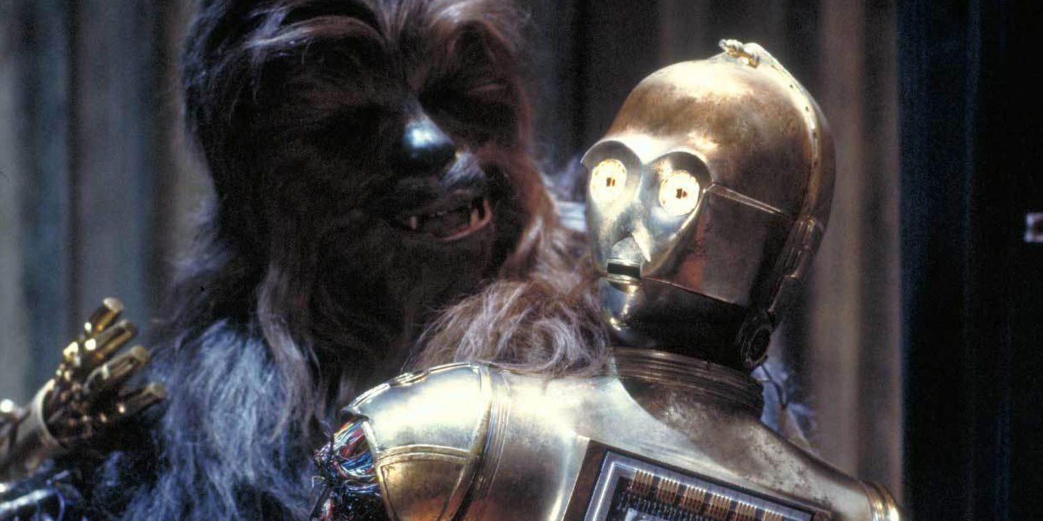 Chewbacca with C 3POs parts in The Empire Strikes Back