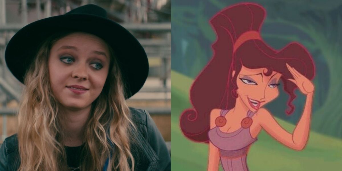 Split Image of Chris from To All The Boys and Megara from Hercules