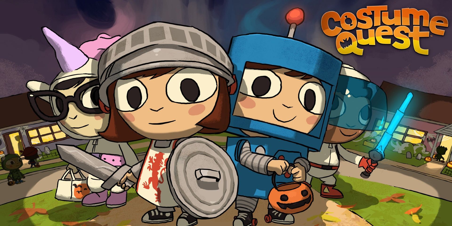 Promotional art for the 2011 video game Costume Quest.