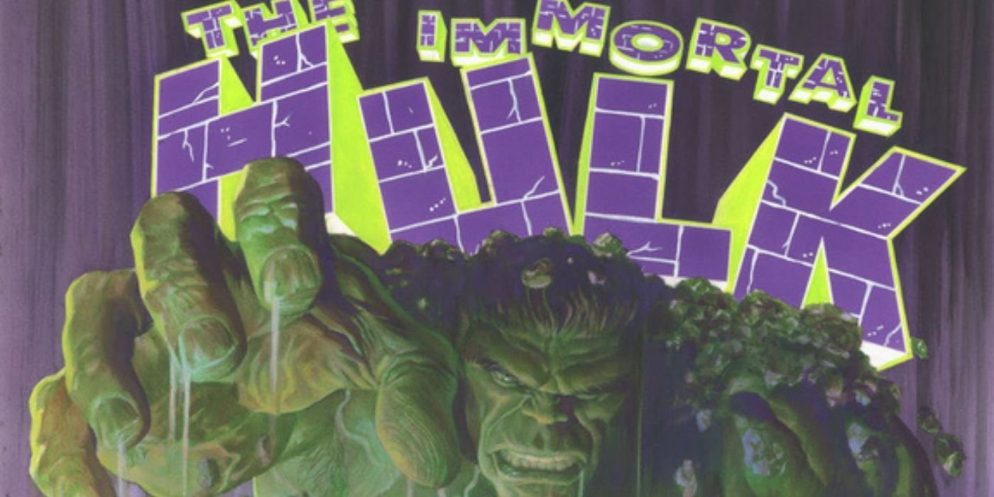 Cover of The Immortal Hulk featuring the Hulk raising his hand