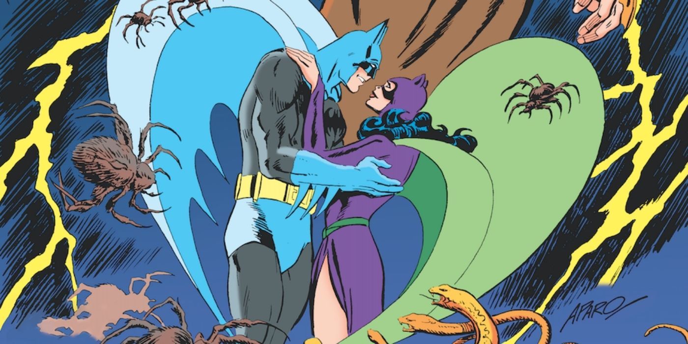 Batman and Catwoman kissing on the cover of Brave and The Bold #197