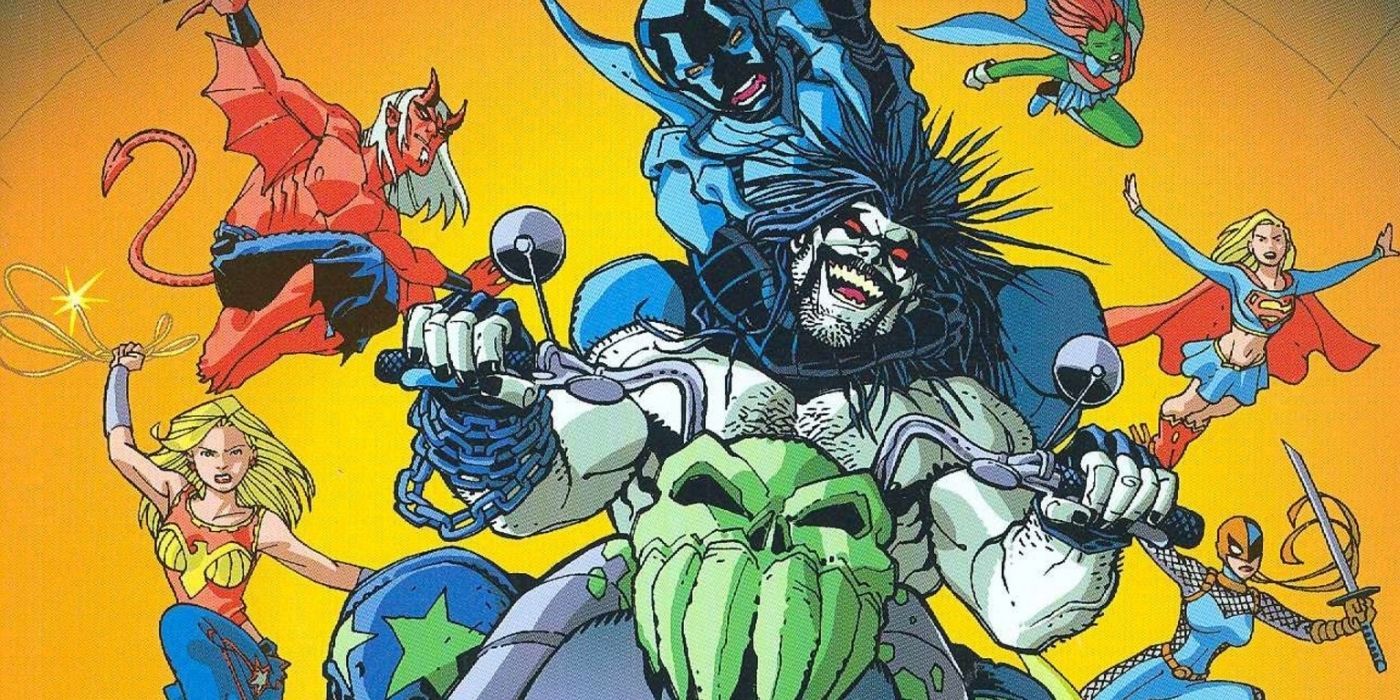 Blue Beetle and the Teen Titans battle Lobo and the Reach