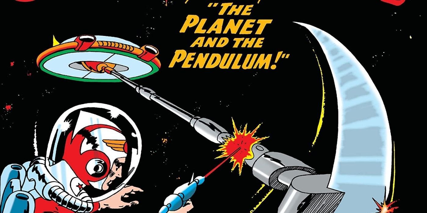 Adam Strange shoots at a spaceship on the cover of Showcase #17