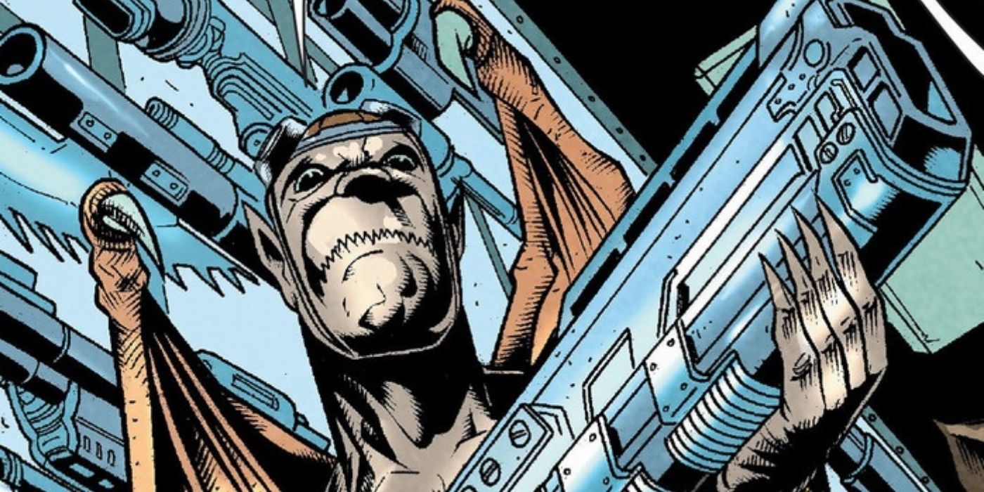 Vincent Velcoro holding a gun in DC comics