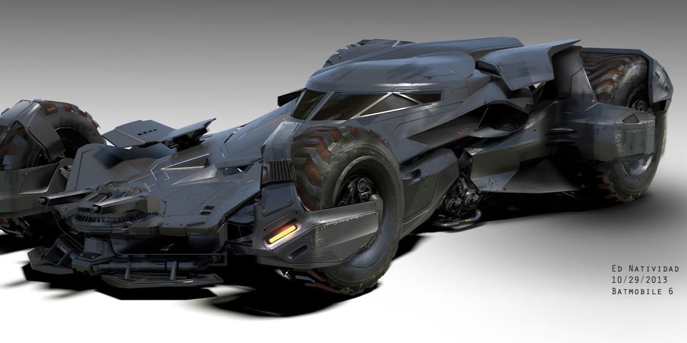 Concept art for the Batmobile by Ed Natividad