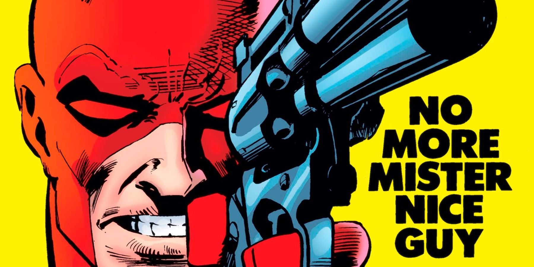 Daredevil #184 cover with the superhero aiming a gun