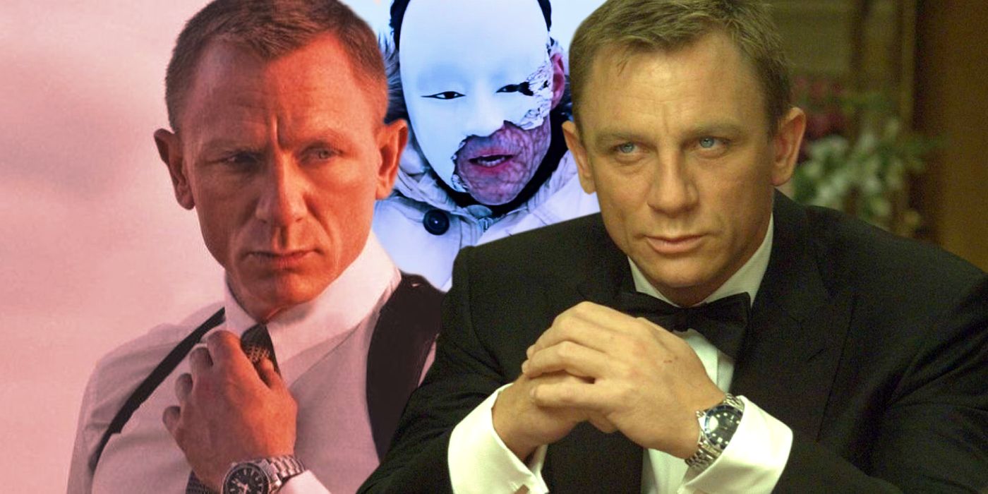 Daniel Craig in Skyfall and Casino Royale and Rami Malek in No Time To Die