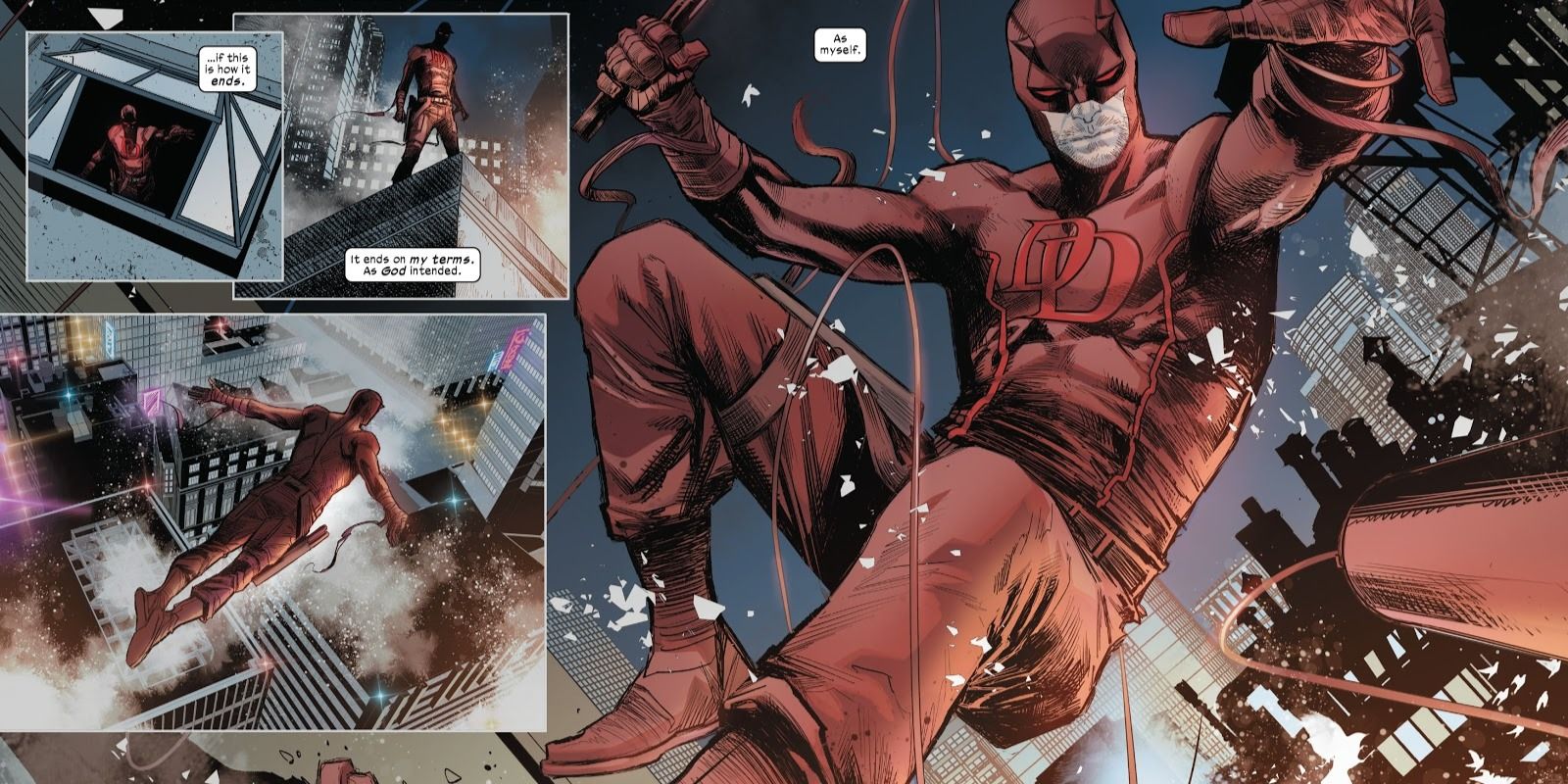 Daredevil back in his red suit in issue #21 of the current run