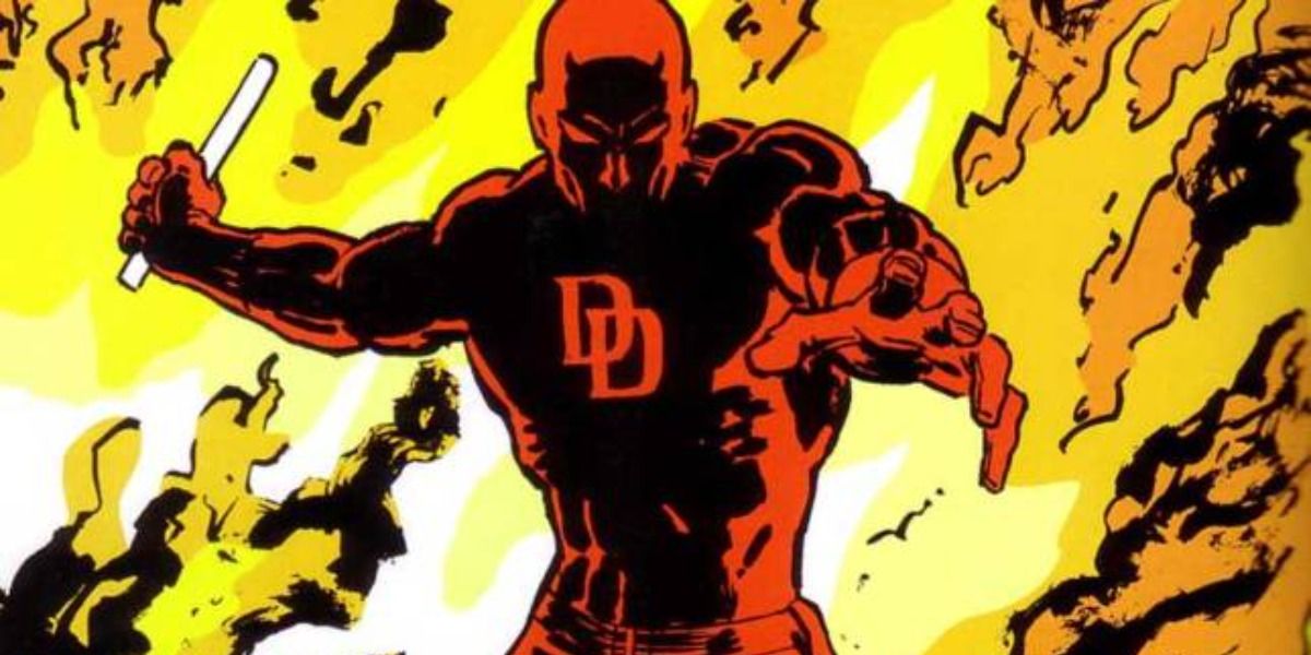 Daredevil rising from the inferno to fight Nuke
